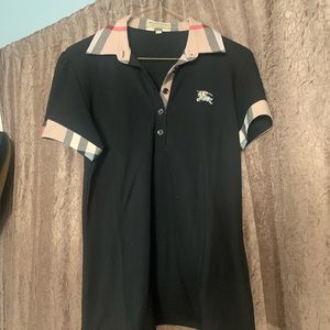 Black Burberry polo shirt